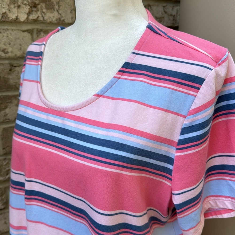Denim&Co Striped Swing Tunic Jersey Top - Picture 4 of 13